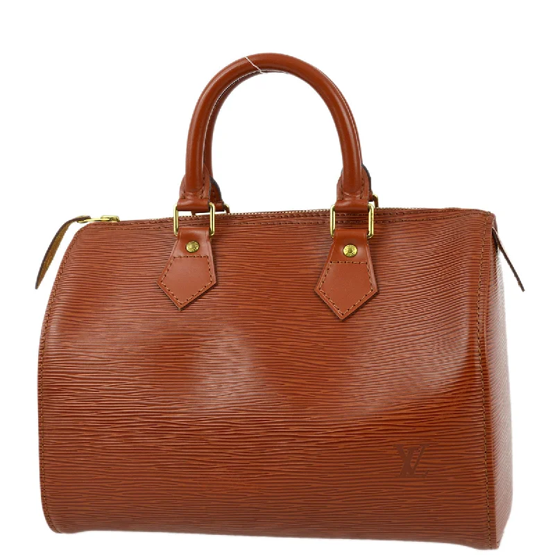 Louis Vuitton bags with elegant patterns -Louis Vuitton 1994 Brown Epi Speedy 25 Handbag M43013