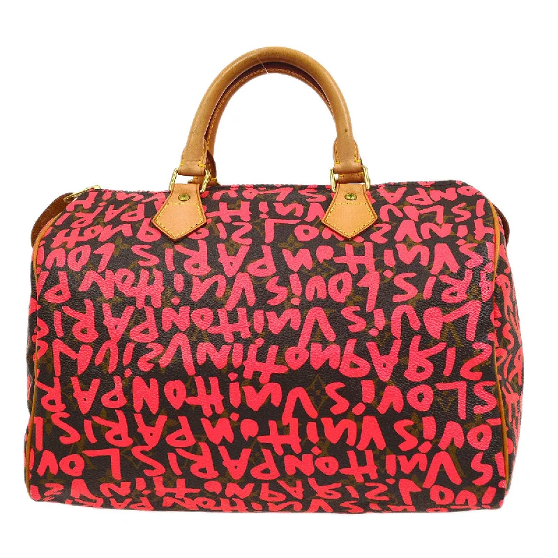 Louis Vuitton leather bags with intricate details -LOUIS VUITTON★ 2009 SPEEDY 30 MONOGRAM GRAFFITI M93704 A46525k