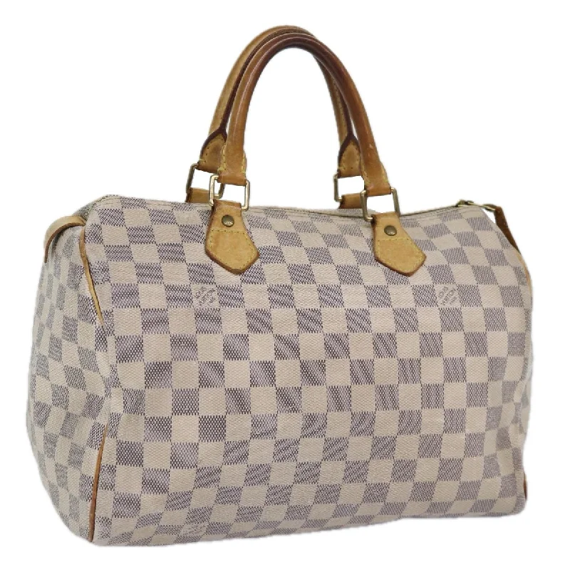 Louis Vuitton bags with bold leather design -LOUIS VUITTON Damier Azur Speedy 30 Hand Bag N41533 LV Auth 86860