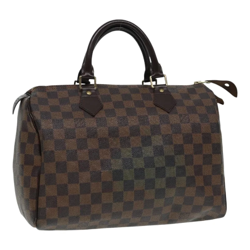 Louis Vuitton leather handbags with canvas lining -LOUIS VUITTON Damier Ebene Speedy 30 Hand Bag N41364 LV Auth 87580