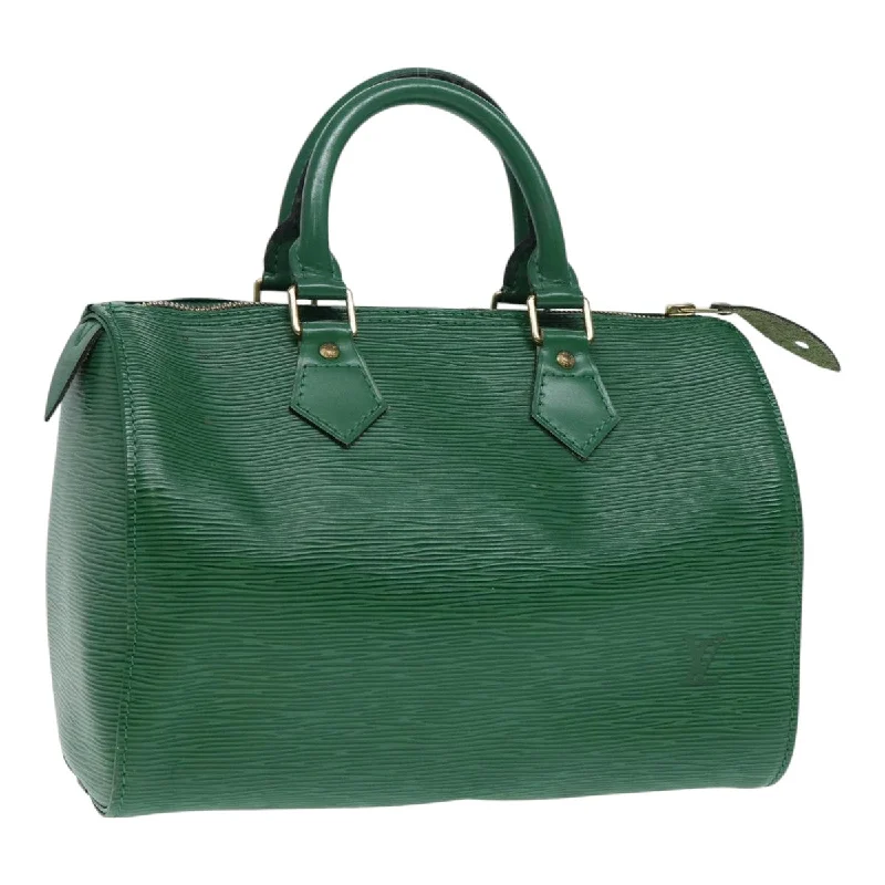 Louis Vuitton leather handbags with gold-tone hardware -LOUIS VUITTON Epi Speedy 25 Hand Bag Borneo Green M43014 LV Auth 87482