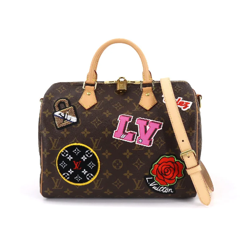 Louis Vuitton handbags for modern elegance -LOUIS VUITTON MONOGRAM PATCHES SPEEDY BANDOULIERE 30 BAG