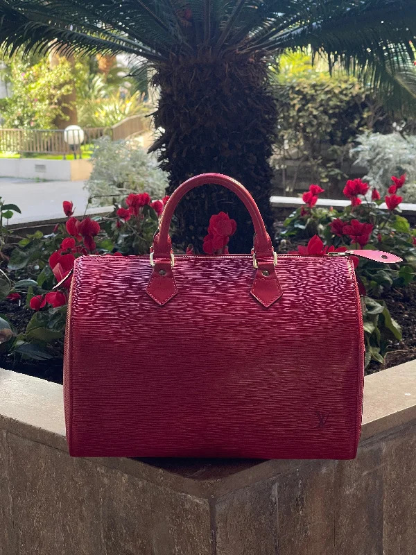 Louis Vuitton luxury bags for fashion elites -Louis Vuitton - Sac Speedy 30 cuir épi rouge