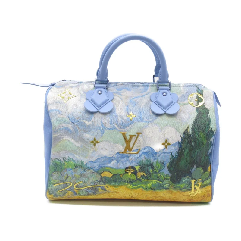 Louis Vuitton designer bags for fashion-forward buyers -LOUIS VUITTON van gogh speedy 30 Blue PVC coated canvas Masters collection M43314